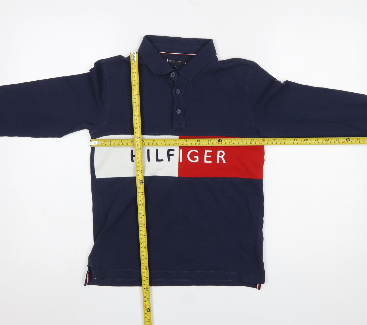 Boys UK Size 13-14 Years Tommy Hilfiger Blue Basic Pullover Polo