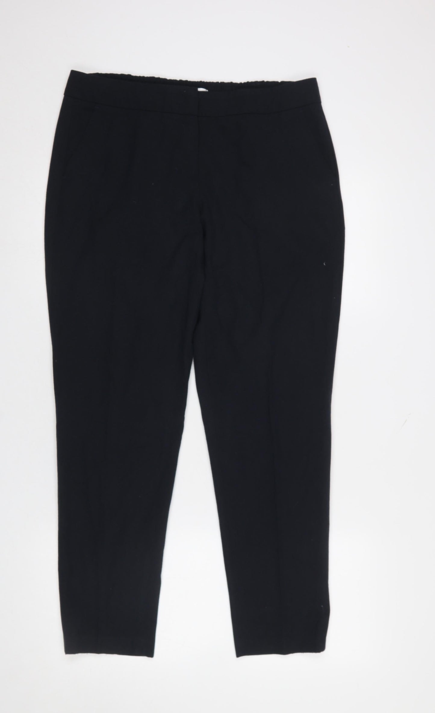 Womens UK Size 14 Gerry Weber Regular Fit Cropped Black Trousers