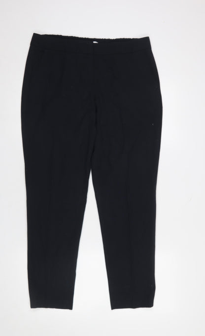 Womens UK Size 14 Gerry Weber Regular Fit Cropped Black Trousers