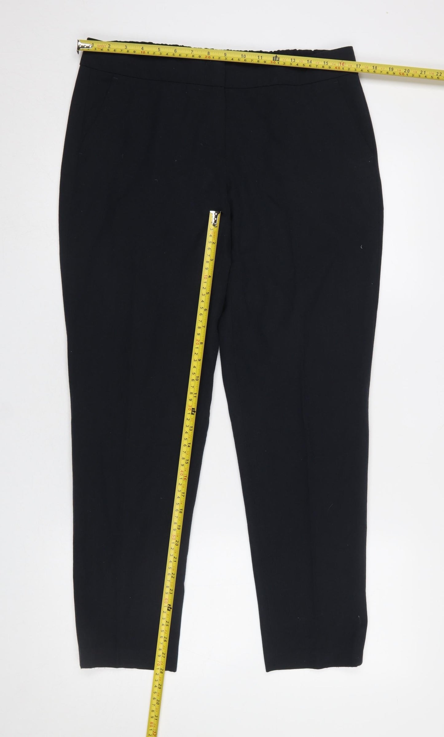 Womens UK Size 14 Gerry Weber Regular Fit Cropped Black Trousers