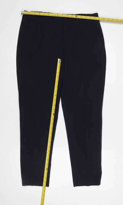 Womens UK Size 14 Gerry Weber Regular Fit Cropped Black Trousers