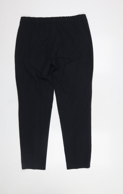 Womens UK Size 14 Gerry Weber Regular Fit Cropped Black Trousers