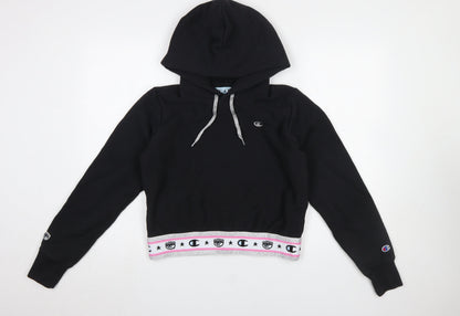 Womens UK Size M Champion Black Pullover Hoodie