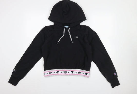 Womens UK Size M Champion Black Pullover Hoodie