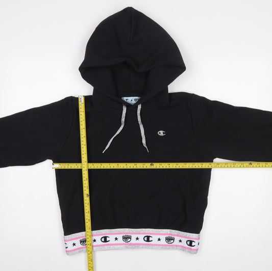 Womens UK Size M Champion Black Pullover Hoodie
