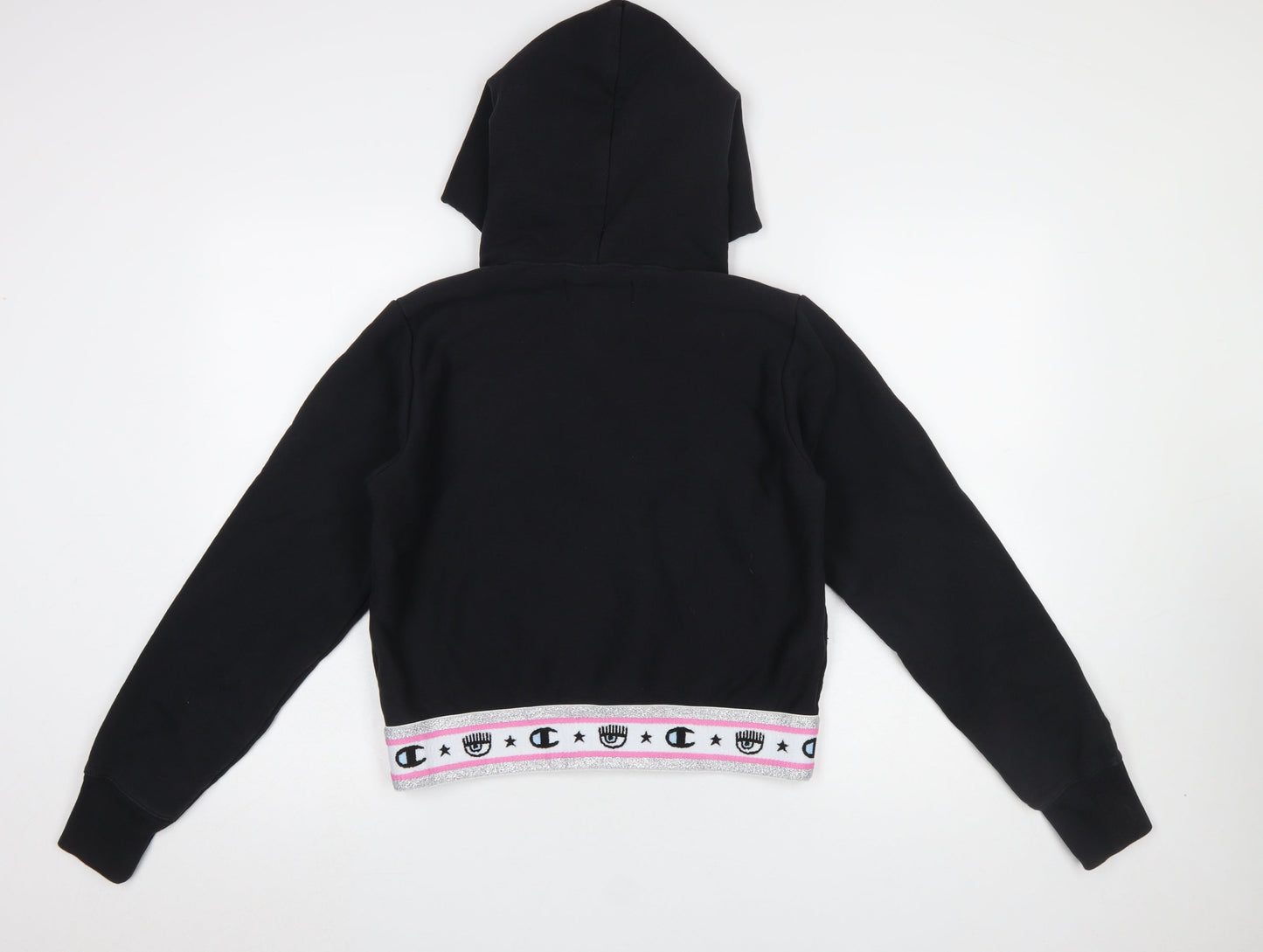 Womens UK Size M Champion Black Pullover Hoodie