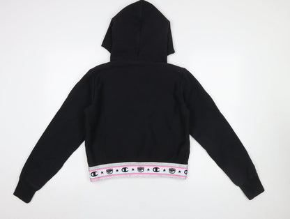 Womens UK Size M Champion Black Pullover Hoodie
