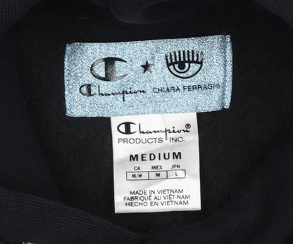 Womens UK Size M Champion Black Pullover Hoodie