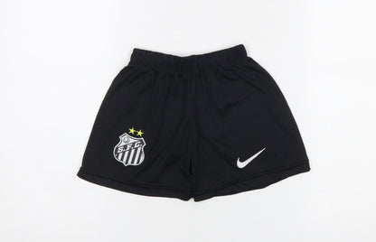 Nike Boys Black Football Athletic Shorts 4-5 Years Lightweight Activewear