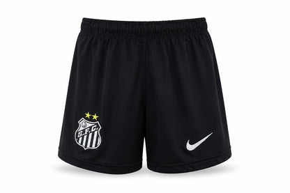 Front view of Nike boys’ black football athletic shorts 4-5 years lightweight activewear