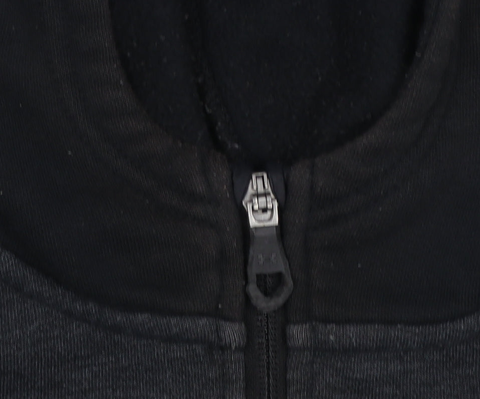 Boys UK Size 5-6 Years Under armour Black Full Zip Hoodie