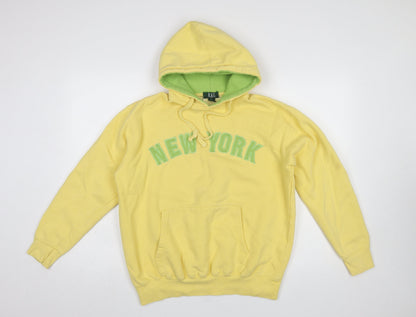 Womens UK Size S RAG Yellow Pullover Hoodie