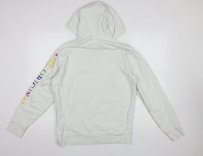 Womens UK Size M Levi's White Pullover Hoodie