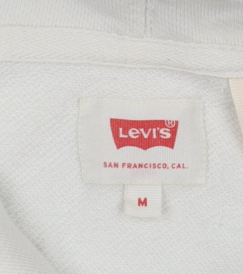 Womens UK Size M Levi's White Pullover Hoodie