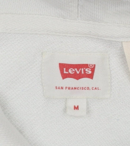 Womens UK Size M Levi's White Pullover Hoodie