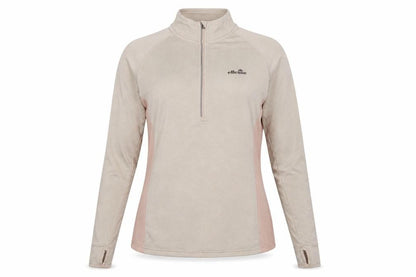 Womens UK Size L ellesse Beige Gym & Training Running & Jogging Yoga T-Shirt
