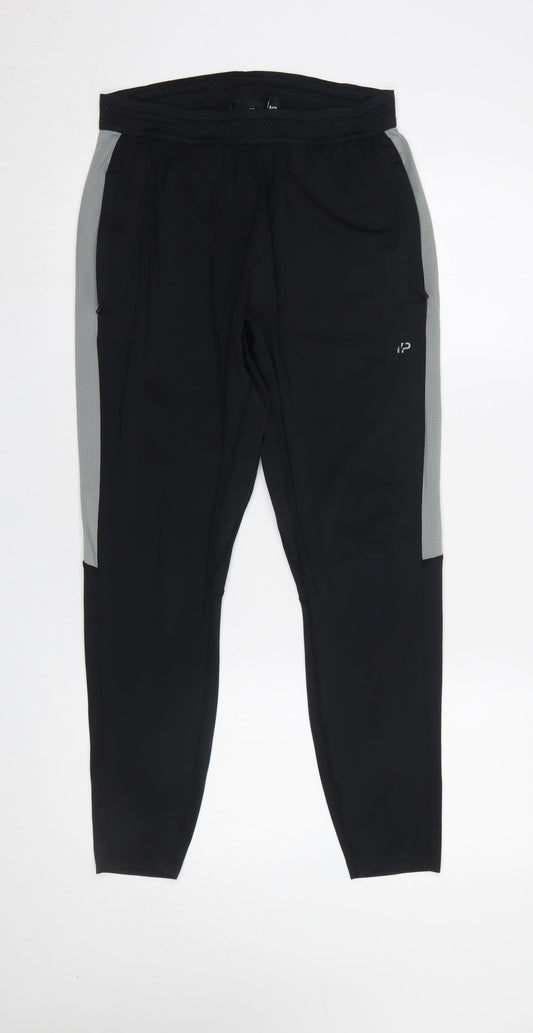 Womens UK Size S MP Slim Fit Jogger Black Trousers