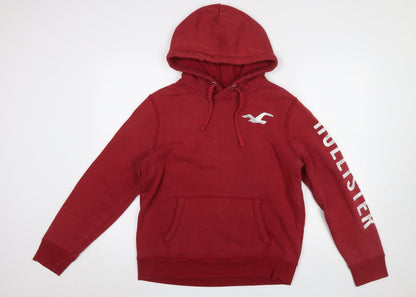 Womens UK Size S Hollister Red Pullover Hoodie