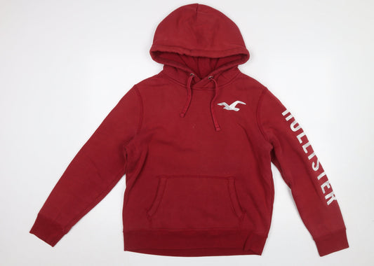 Womens UK Size S Hollister Red Pullover Hoodie
