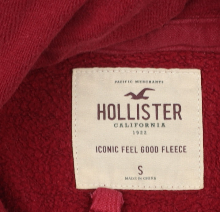 Womens UK Size S Hollister Red Pullover Hoodie