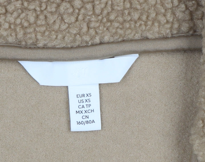 Womens UK Size XS H&M Beige Basic Jacket