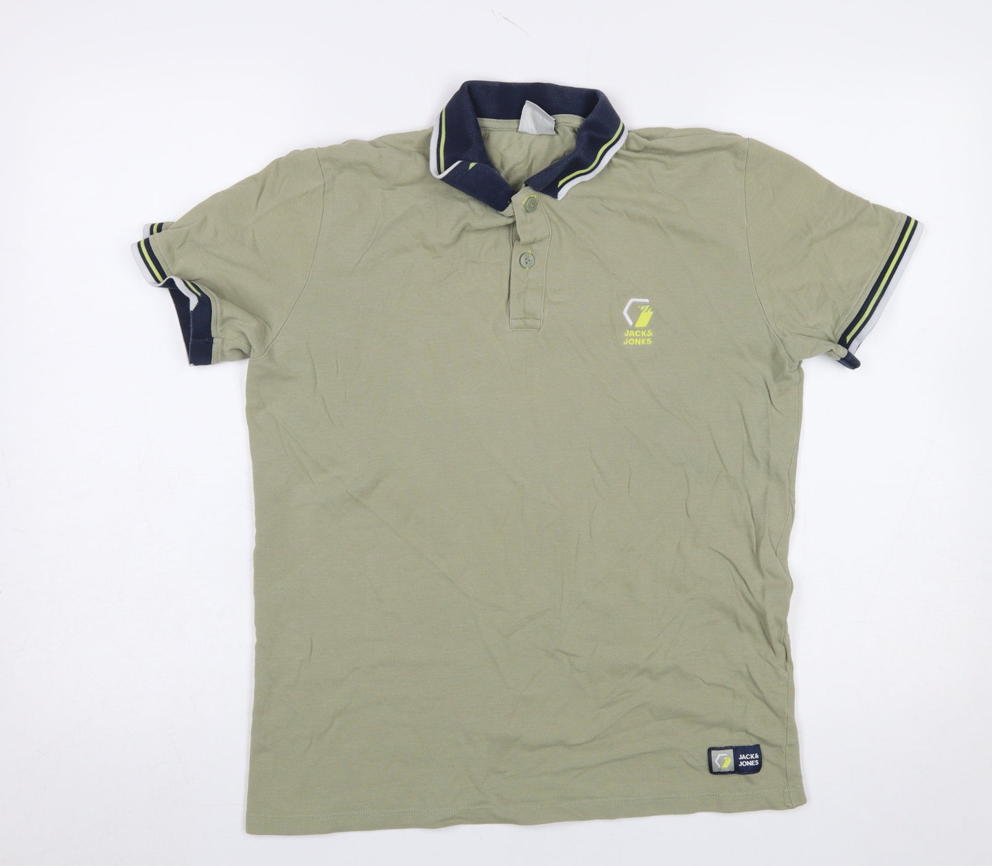 Mens UK Size L JACK & JONES Cotton Polo Shirt