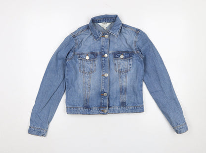 Womens UK Size 4 Miss Selfridge Blue Basic Jacket