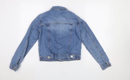 Womens UK Size 4 Miss Selfridge Blue Basic Jacket