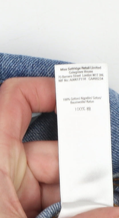 Womens UK Size 4 Miss Selfridge Blue Basic Jacket
