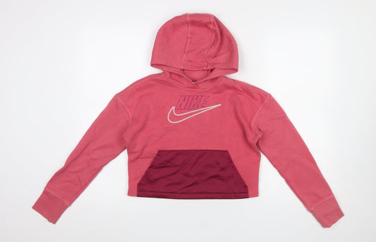 Girls UK Size 146 Nike Pink Pullover Hoodie