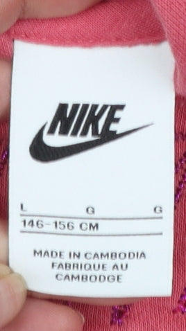 Girls UK Size 146 Nike Pink Pullover Hoodie