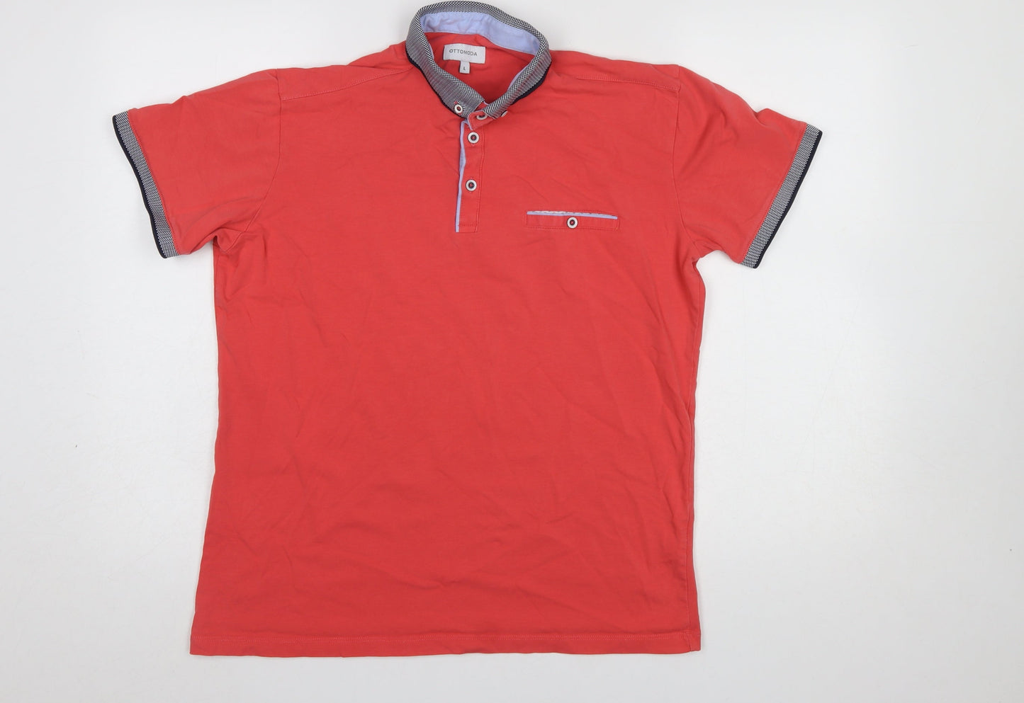 Mens UK Size L Ottomoda Cotton Polo Shirt