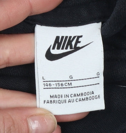 Girls UK Size 146 Nike Black Pullover Hoodie