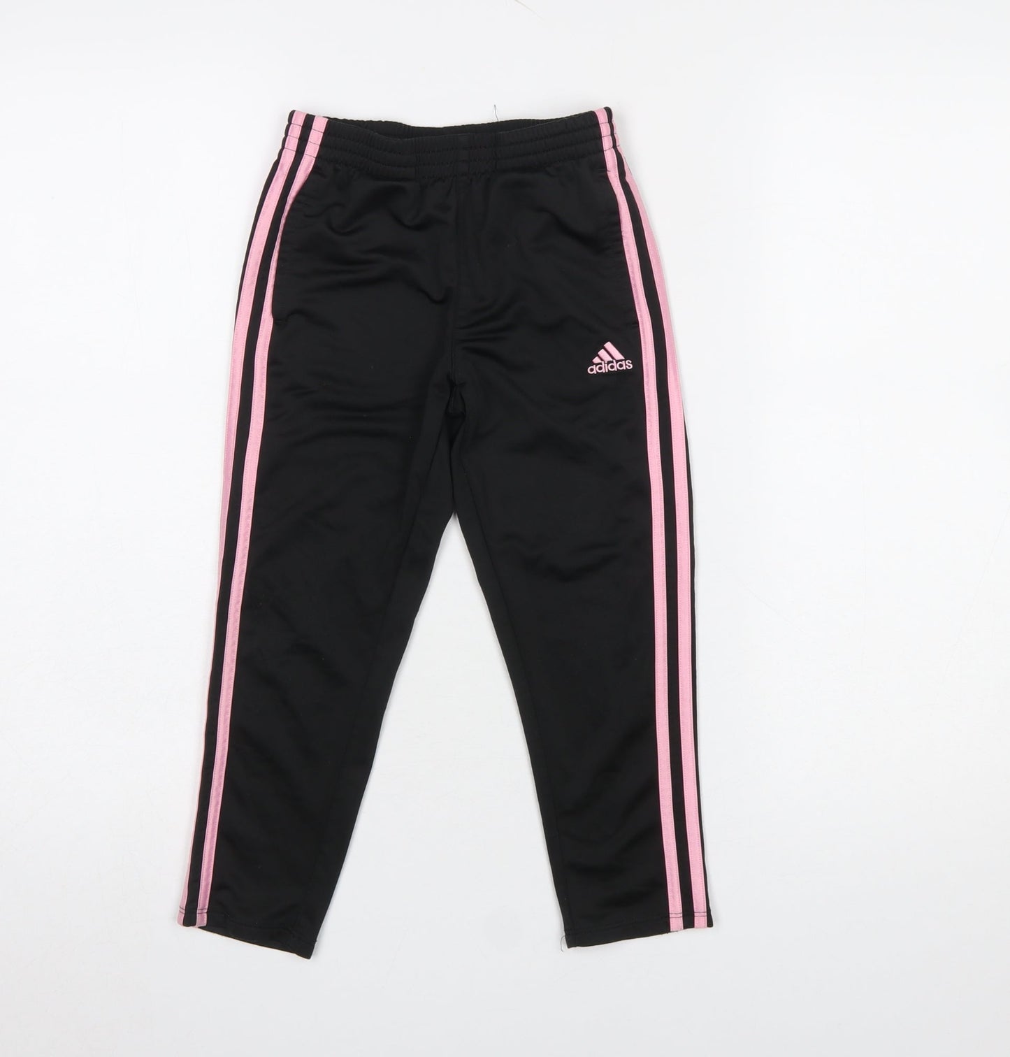 Girls UK Size 10 Years adidas Regular Fit Jogger Black Trousers