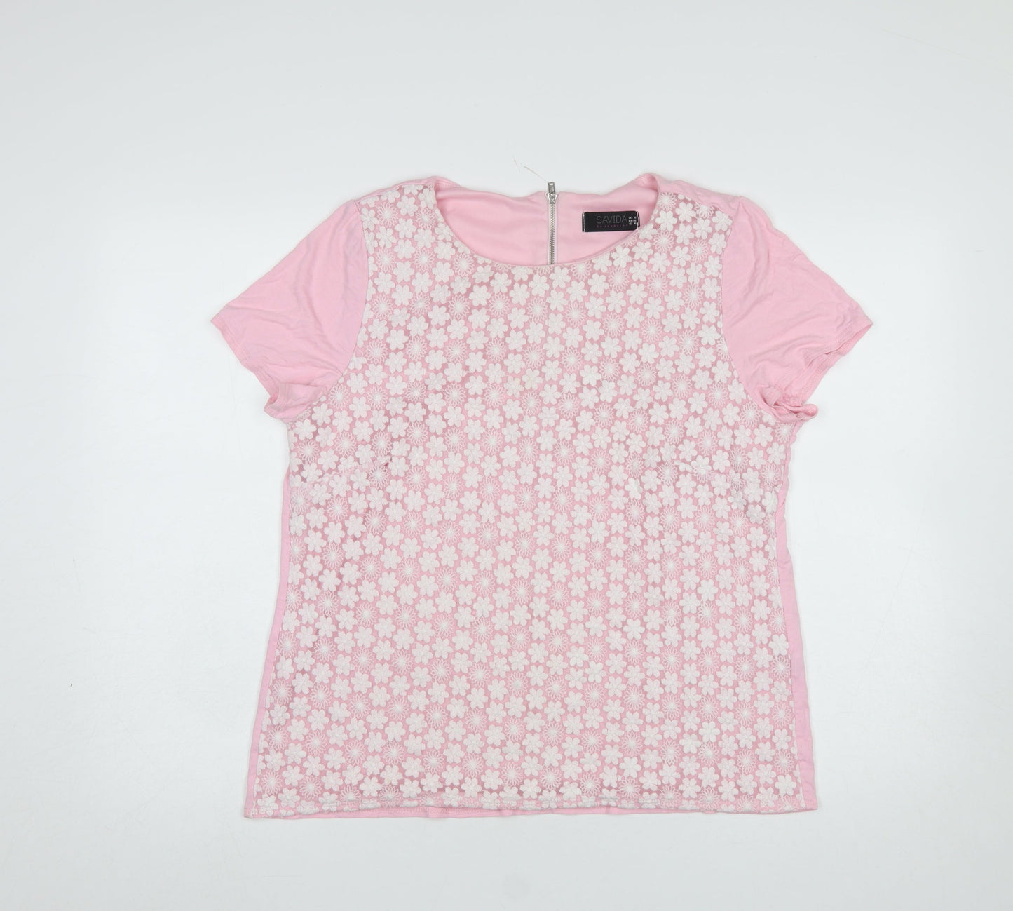 Womens UK Size 18 Savida Pink Basic T-Shirt