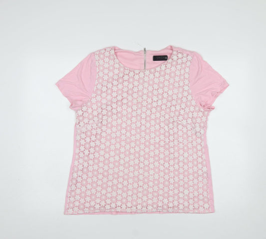 Womens UK Size 18 Savida Pink Basic T-Shirt