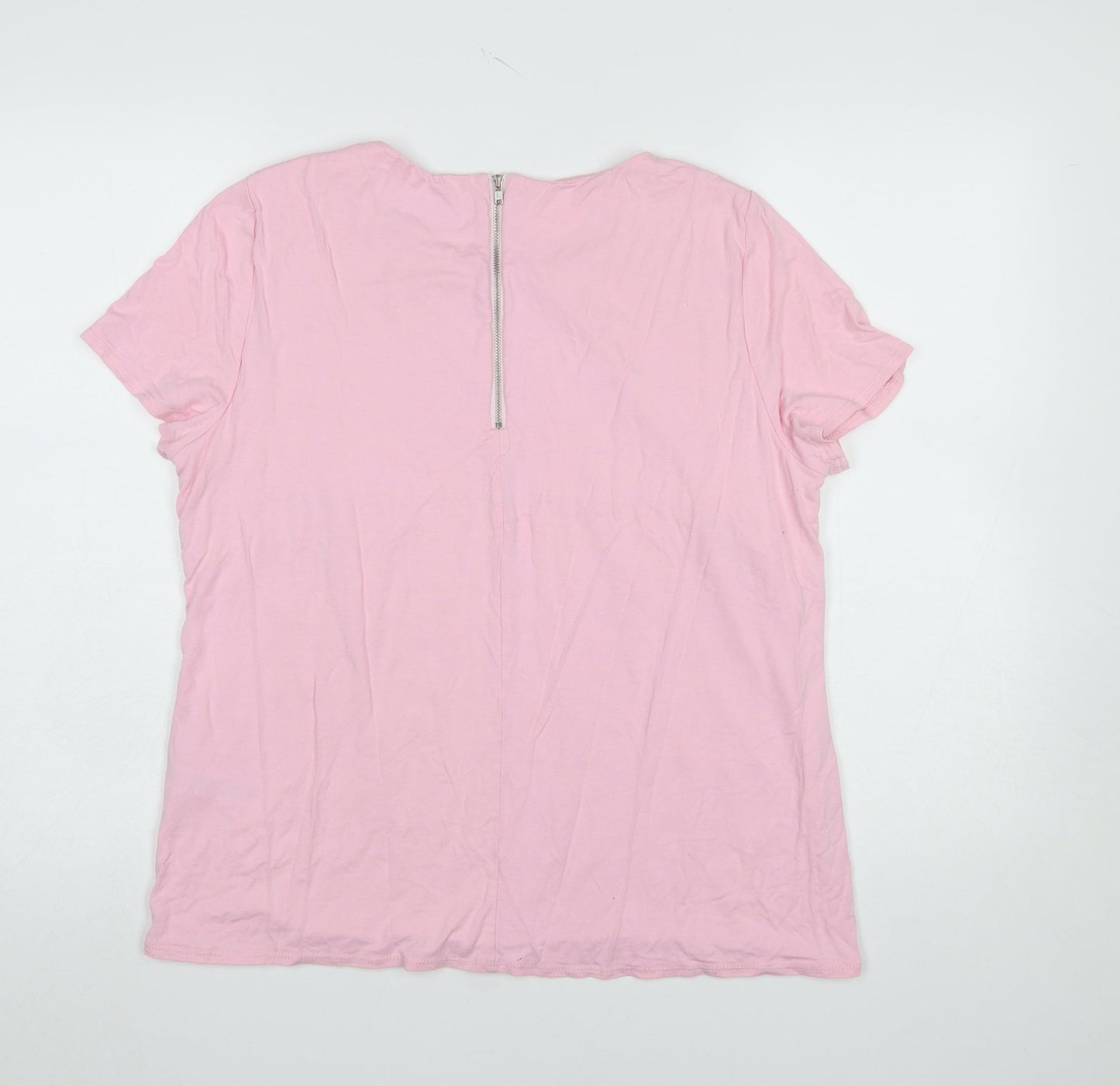 Womens UK Size 18 Savida Pink Basic T-Shirt