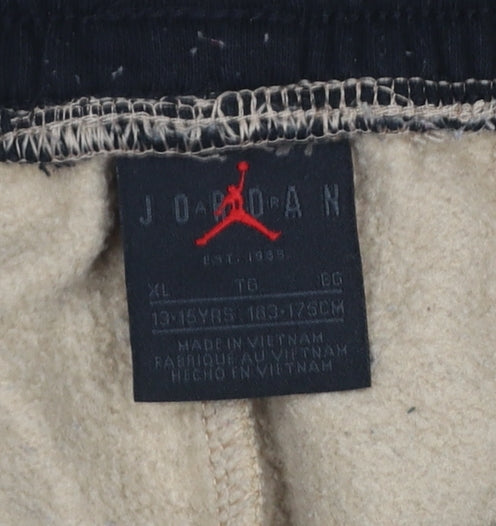 Boys UK Size 13-15 Years Jordan Regular Fit Jogger Beige Trousers