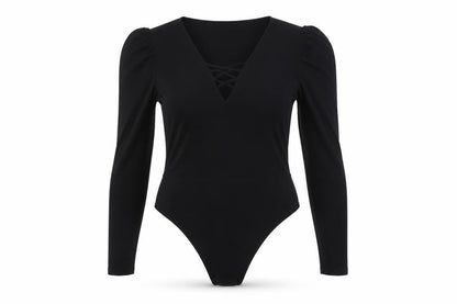 Womens UK Size 16 Quiz One-Piece Black Bodysuit