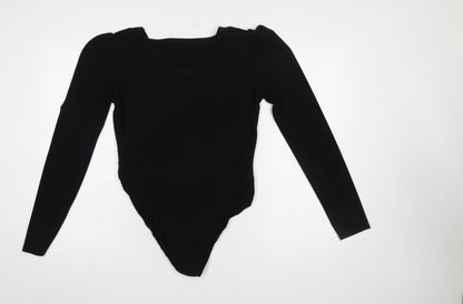 Womens UK Size 16 Quiz One-Piece Black Bodysuit