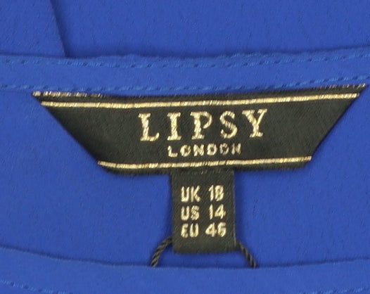 Womens UK Size 18 Lipsy Blue Tunic Blouse