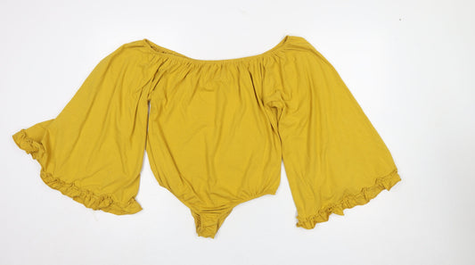 Womens UK Size 18 Glamorous One-Piece Yellow Bodysuit