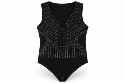 Womens UK Size 18 New Look One-Piece Black Bodysuit