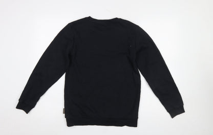 Napapijri Boys Black 14 Years Crew Neck Pullover Graphic Sweatshirt