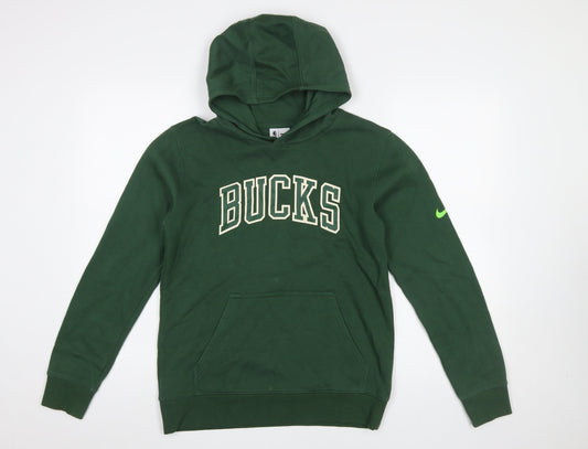 Boys UK Size 14-15 Years Nike Green Pullover Hoodie