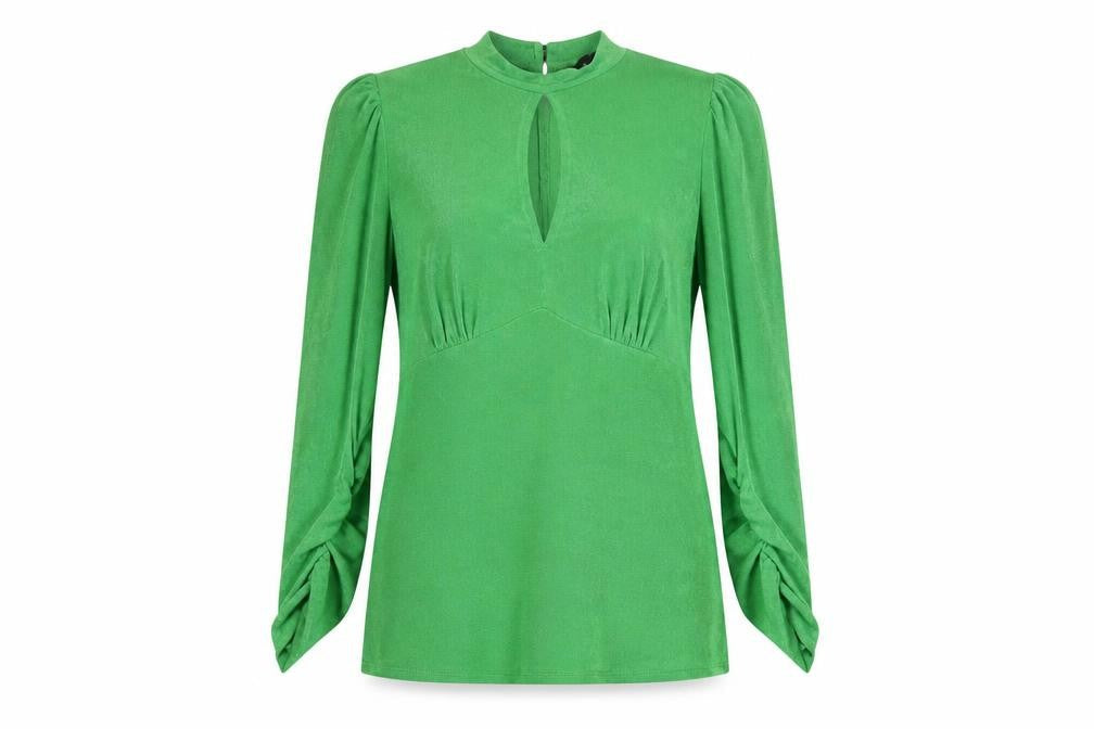 Womens UK Size 18 New Look Green Tunic Blouse