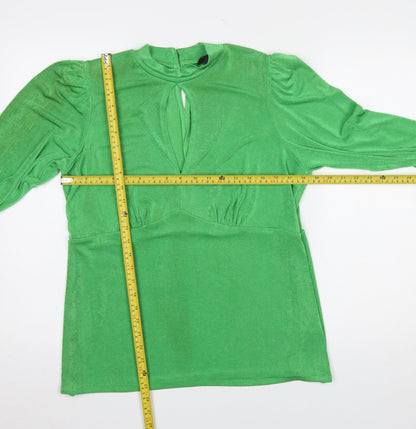 Womens UK Size 18 New Look Green Tunic Blouse