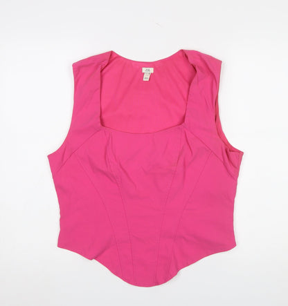 Womens UK Size 18 River Island Pink Camisole Blouse