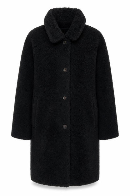 Womens UK Size M Uniqlo Black Overcoat