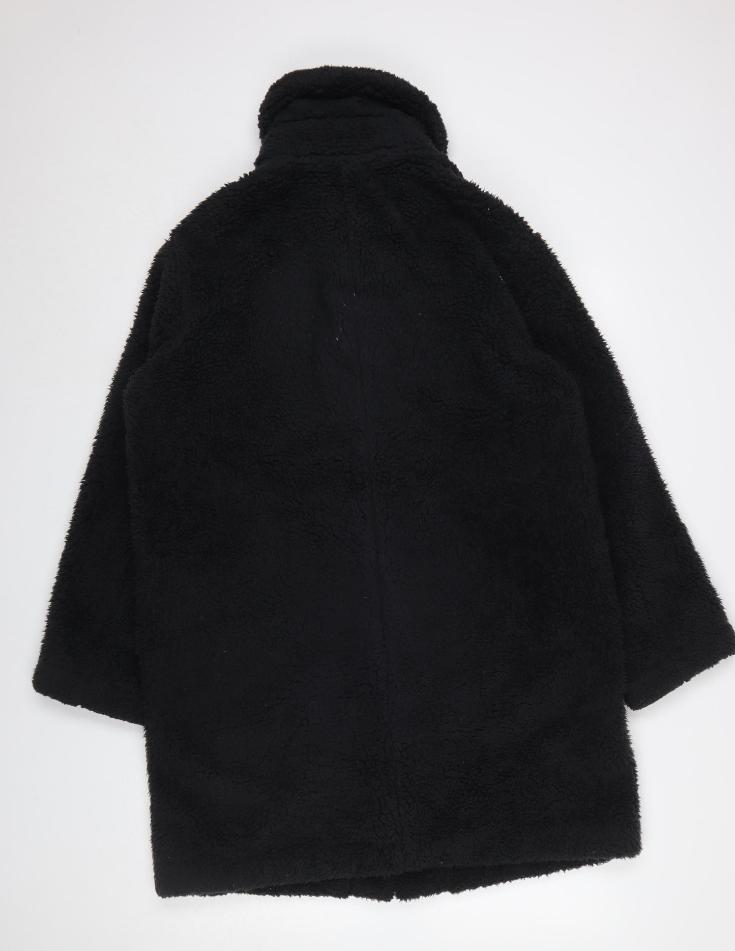 Womens UK Size M Uniqlo Black Overcoat